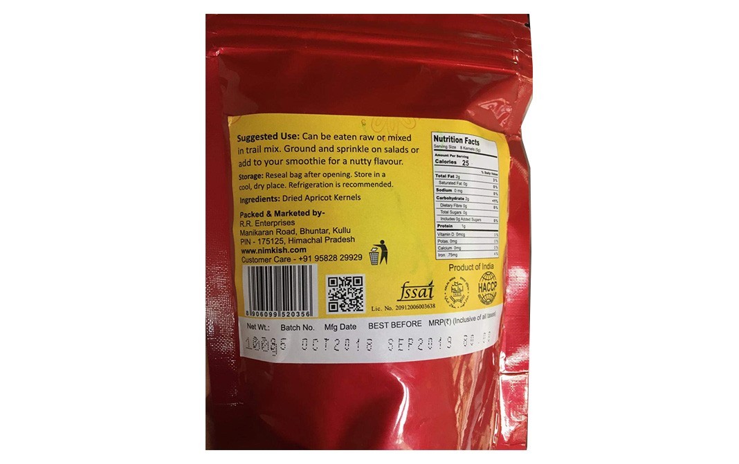 Nimkish Sweet Apricot Kernels (Sweet & Salty Flavour)   Pack  100 grams